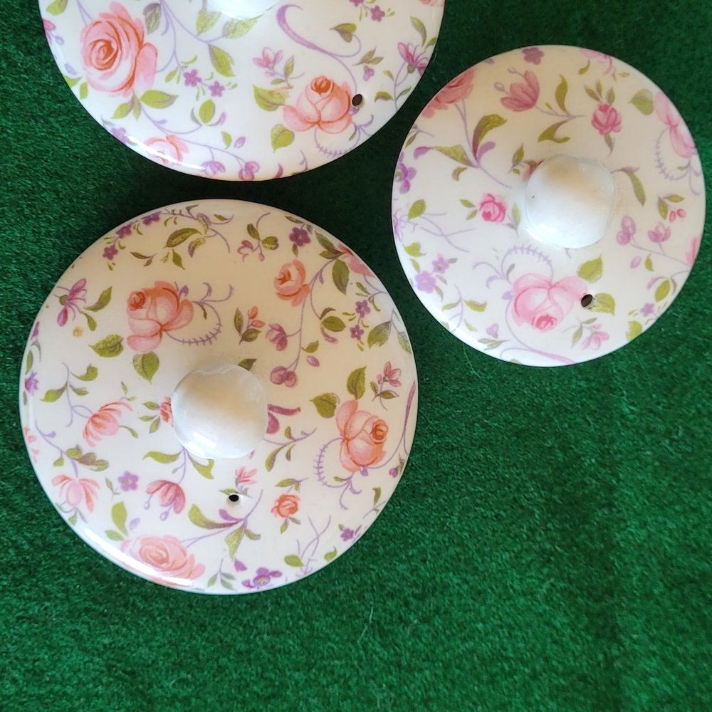 Fine bone china Tea service, rose chintz 8 pc set - Picture 11 of 13